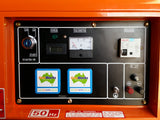 Brand New Portable Diesel Generator 6kVA 240V Single Phase Model: GWA55DS control panel