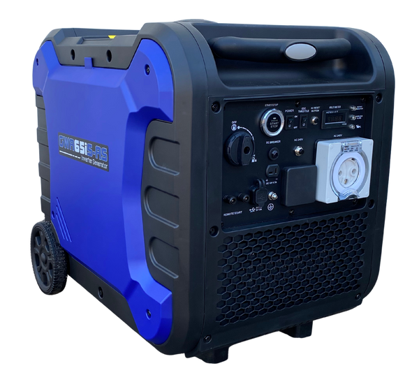 Brand New Portable Petrol Inverter Generator 6kVA Silent 240V - Pure Sine Wave Model: GWA65iS-AS