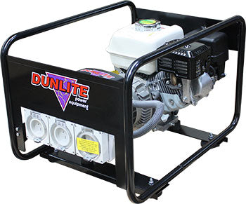 Dunlite 3.3kVA Honda Powered Portable Generator Model: DGUH2.7S-2-RCD available from Genworks Australia