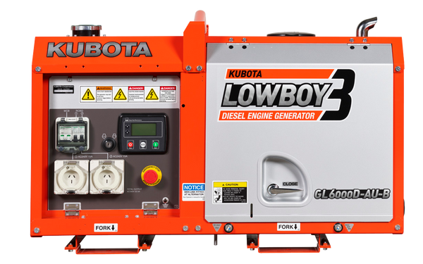 KUBOTA – LOWBOY 6kVA Diesel Generator Model: GL6000D-AU-B