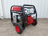 Brand New Portable Petrol Generator 8kVA 240V in Open Frame with Wheels kit Model: GWA80P angle side