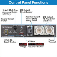 Westinghouse WHXC8500E-PRO 8.5kVA Petrol Powered Generator, Professional Series control panel