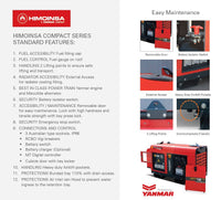 YANMAR – HIMOINSA HCY-12 T5 Compact Series 12kVA diesel generator service features